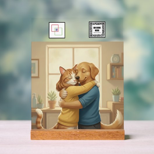 Custom Veterinarian Event Acrylic Pedestal Sign  (Neutre)