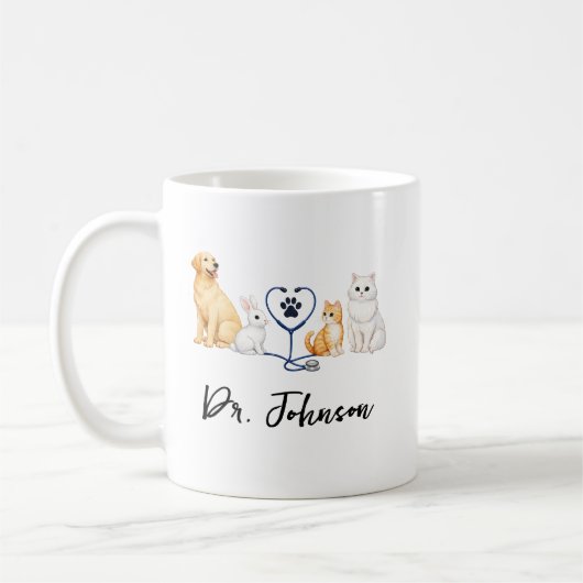 Custom Veterinarian | Personalized  Doctor’s Day Koffiemok (Links)