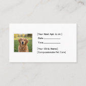 Custom Veterinary Appointment Card | Photo & Logo Visitekaartje (Achterkant)