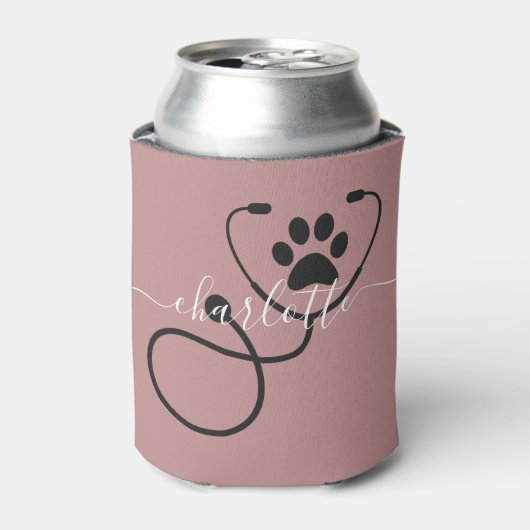 Custom Veterinary Tech Vet Assistant Blikjeskoeler (Blikje Voorkant)