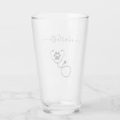Custom Veterinary Tech Vet Assistant Glas (Achterkant)