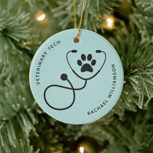 Custom Veterinary Tech Vet Assistant Keramisch Ornament (Boom)