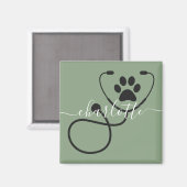 Custom Veterinary Tech Vet Assistant Magneet (Voorkant / Achterkant)