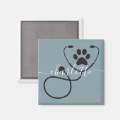 Custom Veterinary Tech Vet Assistant Magneet (Voorkant / Achterkant)