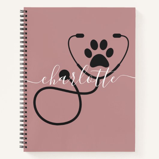 Custom Veterinary Tech Vet Assistant Notitieboek (Voorkant)