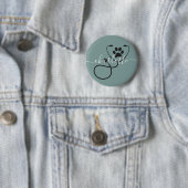 Custom Veterinary Tech Vet Assistant Ronde Button 5,7 Cm (In situ)