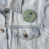 Custom Veterinary Tech Vet Assistant Ronde Button 5,7 Cm (In situ)