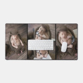 Custom Vier Foto Collage Desk Mat (Keyboard & Muis)