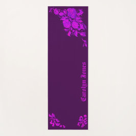 Custom Vintage Gothic Rose Engraving Yoga Mat
