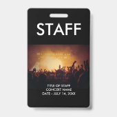 Custom VIP Passes Staff ID Badge (Arrière)