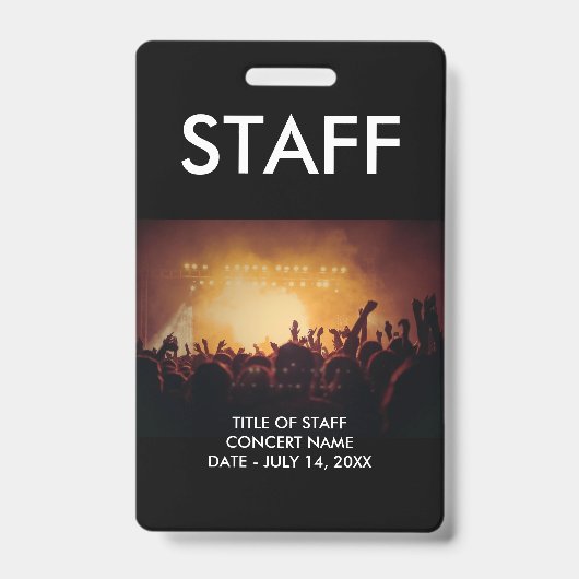 Custom VIP Passes Staff ID Badge (Avant)