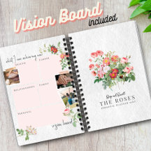 Custom Vision Board Modern Script Bloemen Roos
