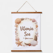 Custom “Vitamin Sea” Quote with Name Hangend Wandkleed (Voorkant)