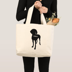 CUSTOM Vizsla Dog Silhouette Grote Tote Bag