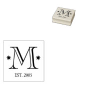 Custom voeg uw monogram initiaal datum familie 	rubberstempel (Gestempeld)