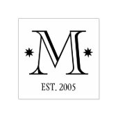 Custom voeg uw monogram initiaal datum familie 	rubberstempel (Afrduk)