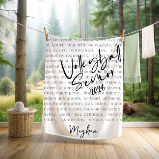 Custom Volleybal Senior Motivatie Typografie Fleece Deken