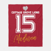 Custom Volleyball Senior Athlete Gift Fleece Deken (Voorkant)