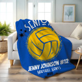 Custom Volleyball Senior Night Graduation Fleece Deken