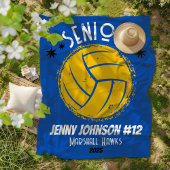 Custom Volleyball Senior Night Graduation Fleece Deken