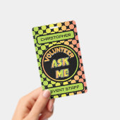 Custom Volunteer Event Staff Badge (Manuel / portable)