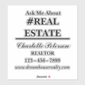 Custom Vraag me over vastgoed laptop Sticker (Vel)