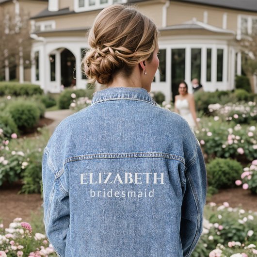 Custom Vrijgezellenfeest Bachelorette Party Minima Denim Jacket
