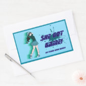 Custom Vrouw Golf Player Sticker (Envelop)