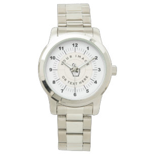 CUSTOM Vrouwen Oversized zilveren armband horloge