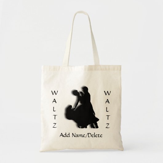 Custom Waltz Dance Silhouette Canvas tas (Voorkant)