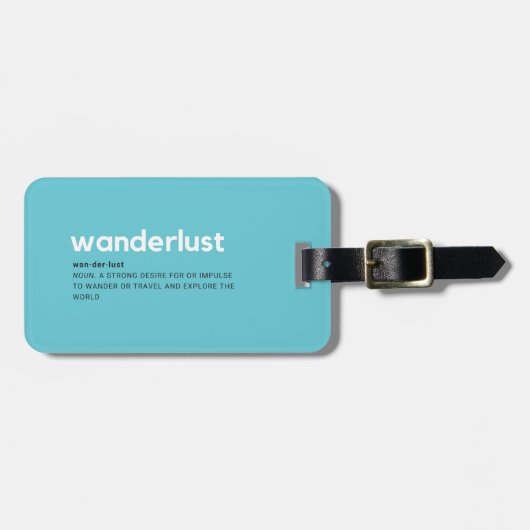Custom Wanderlust Map Bagagelabel (Voorkant horizontaal)