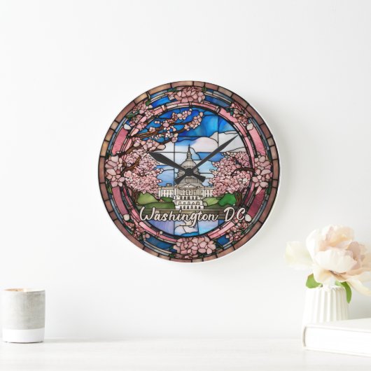 Custom Washington DC Dated Cherry Blossom Grote Klok (Huis)