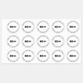 Custom Waterproof Company Stickers with Logo Text (Feuille)