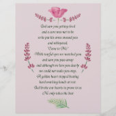 Custom Waterverf Lavender Memorial Keepsakes Flyer (Achterkant)