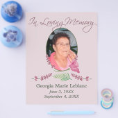 Custom Waterverf Lavender Memorial Keepsakes Flyer (Enkel)