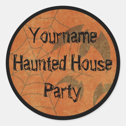 Custom Web  Haunted House Sticker (Voorkant)