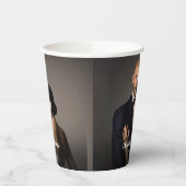 Custom Wedding Bride and Groom's Photo Papieren Bekers (Links)