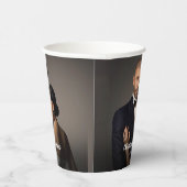 Custom Wedding Bride and Groom's Photo Papieren Bekers (Rechts)