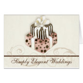 Custom Wedding Cake Moderne Dot Stripe Swirls (Voorkant Horizontaal)