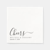 Custom Wedding Cheers Cocktail Modern Napkins Servet (Voorkant)