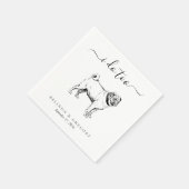 Custom Wedding Dog I Do Animal Pet Illustration Servet (Hoek)