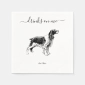 Custom Wedding Drinks On Me Dog Animal Pet Servet (Voorkant)