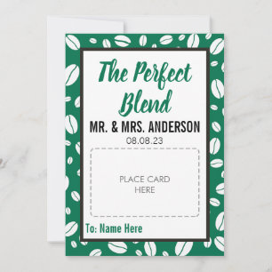 CUSTOM Wedding Favoriser Coffee Titulaire De Carte