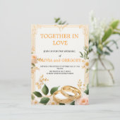 Custom Wedding Invitation Cards | Personalized Kaart (Staand voorkant)