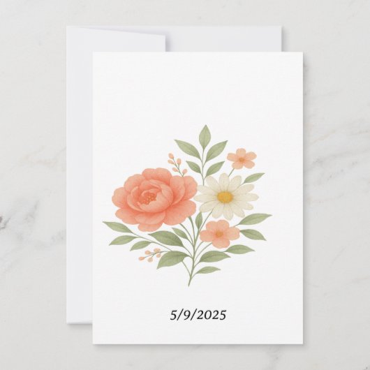 Custom Wedding Invitation Cards | Personalized Kaart (Achterkant)