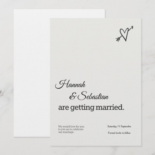Custom Wedding Invitation – Elegant & Printable (Devant / Derrière)