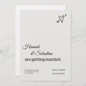 Custom Wedding Invitation – Elegant & Printable Kaart (Voorkant / Achterkant)
