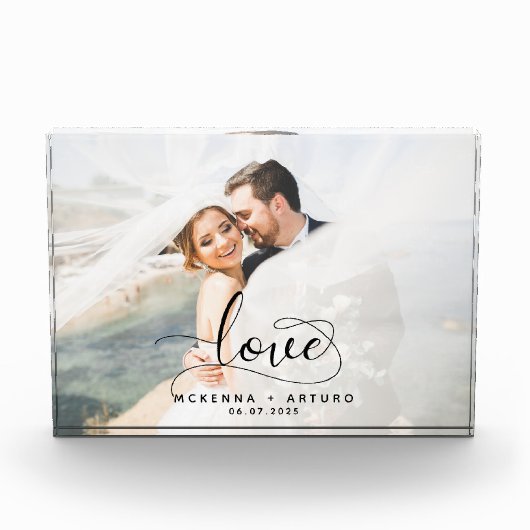 Custom Wedding Love Script Fotoblokken (Voorkant)