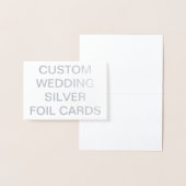 Custom Wedding Mini Persoonlijke Silver Foil Kaart (Display)