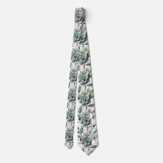 Custom Wedding Name on Back of Neck Tie Stropdas (Achterkant)